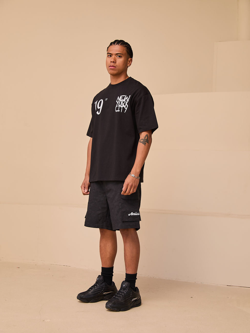 Caballo T-Shirt Schwarz