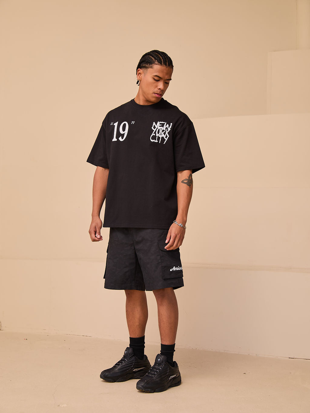 Caballo T-Shirt Schwarz