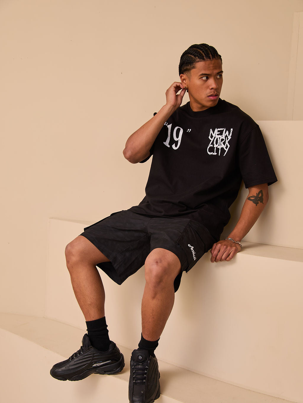 Caballo T-Shirt Schwarz