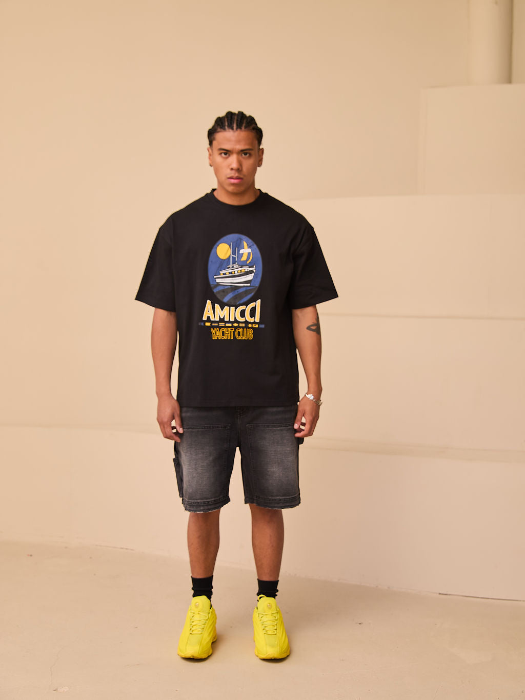 Bayle Oversized T-Shirt Schwarz