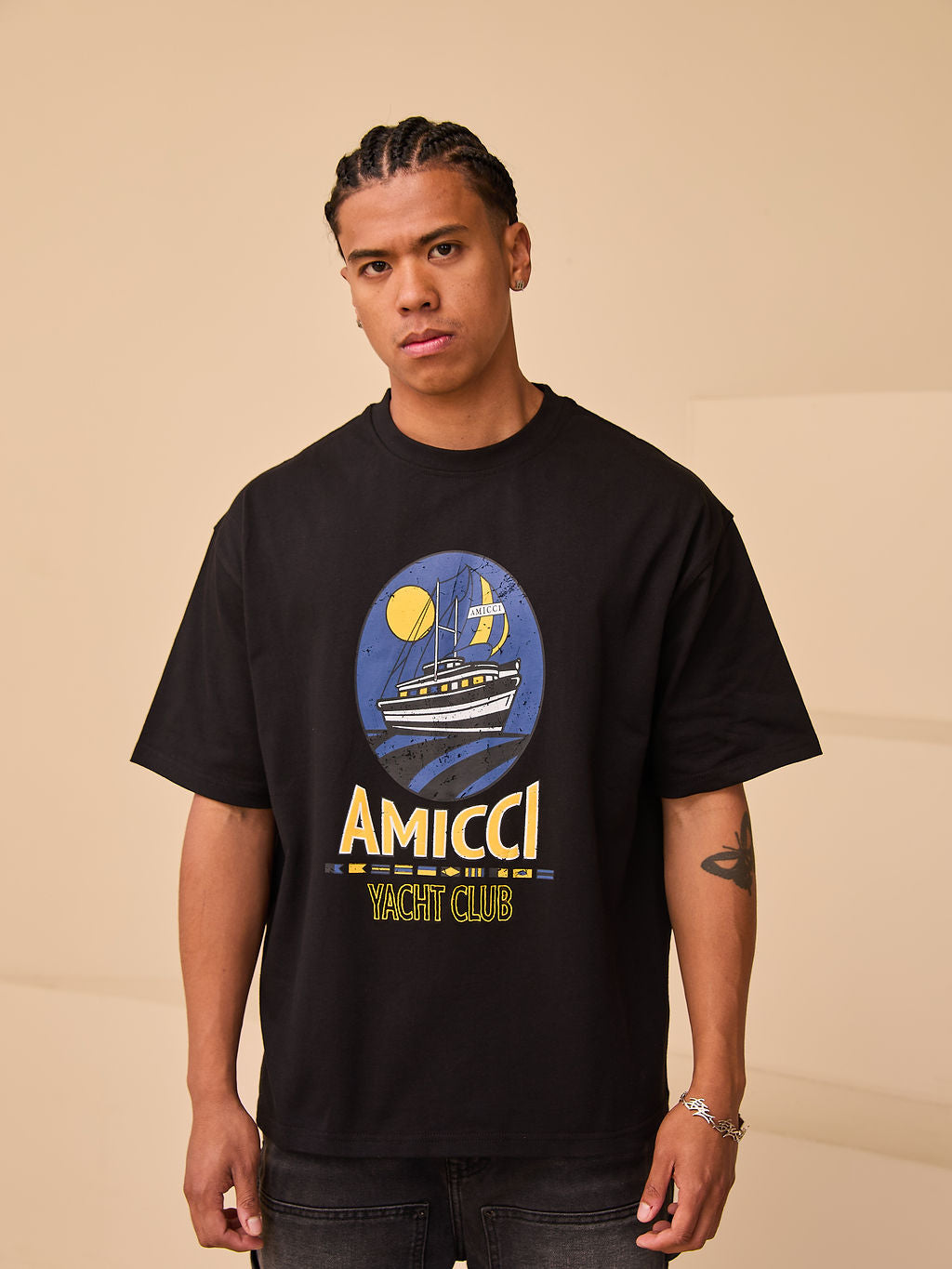 Bayle Oversized T-Shirt Schwarz