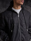 Rafel Leather Zip  Hoodie Black