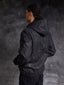 Rafel Leather Zip  Hoodie Black