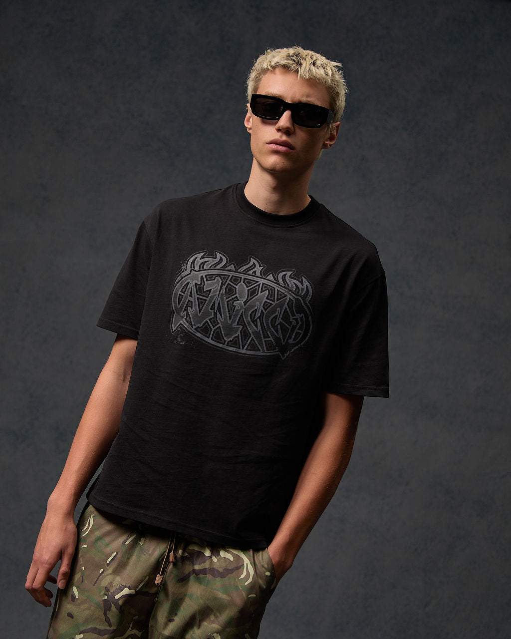 T-shirt graphique Vallea Noir