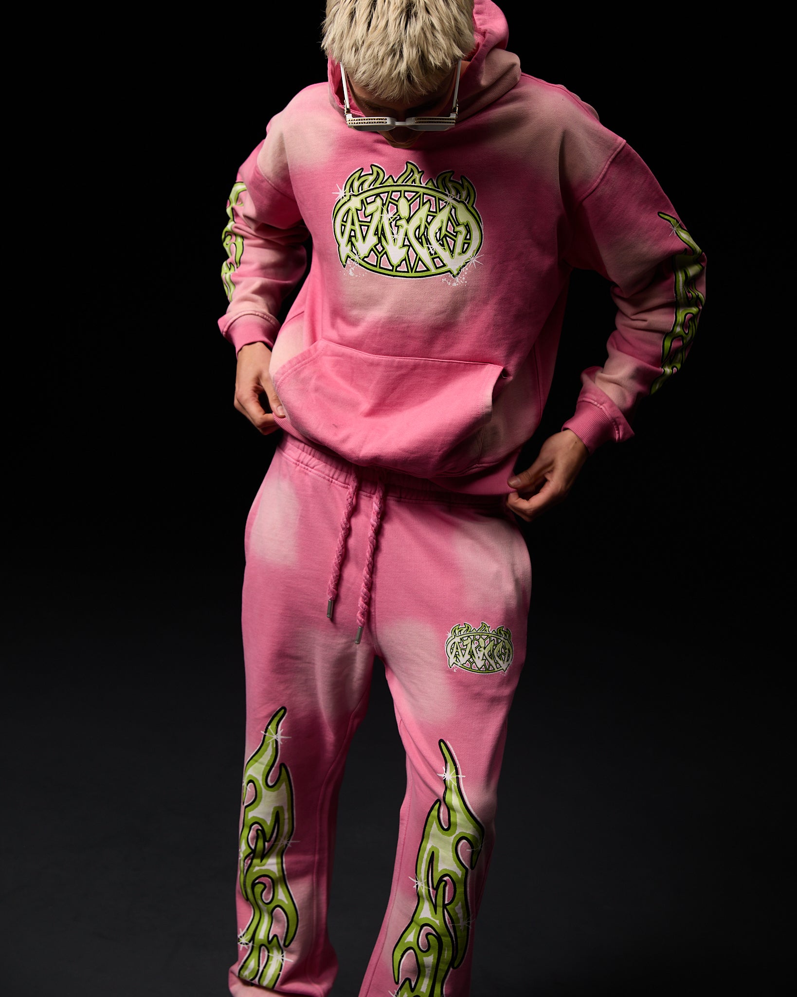 Paola Grafische Hoodie Roze