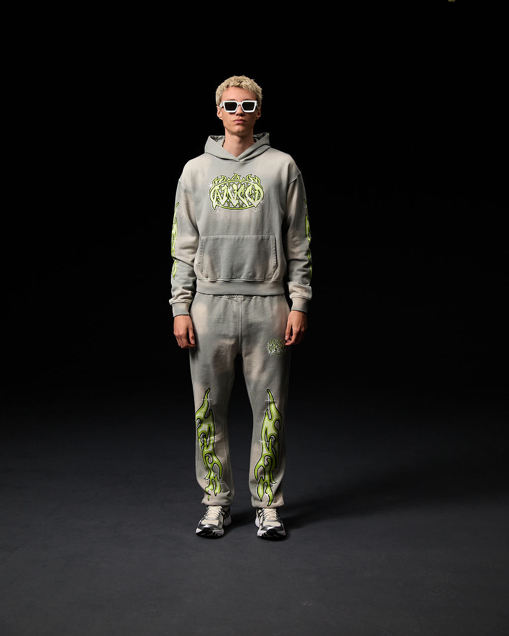 Paola Grafische Hoodie Grijs