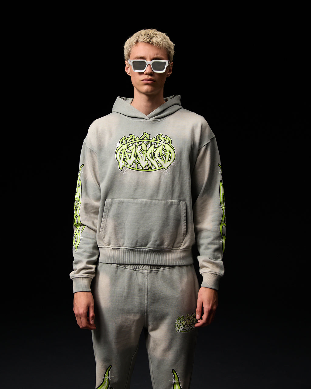 Paola Graphic Hoodie Grey