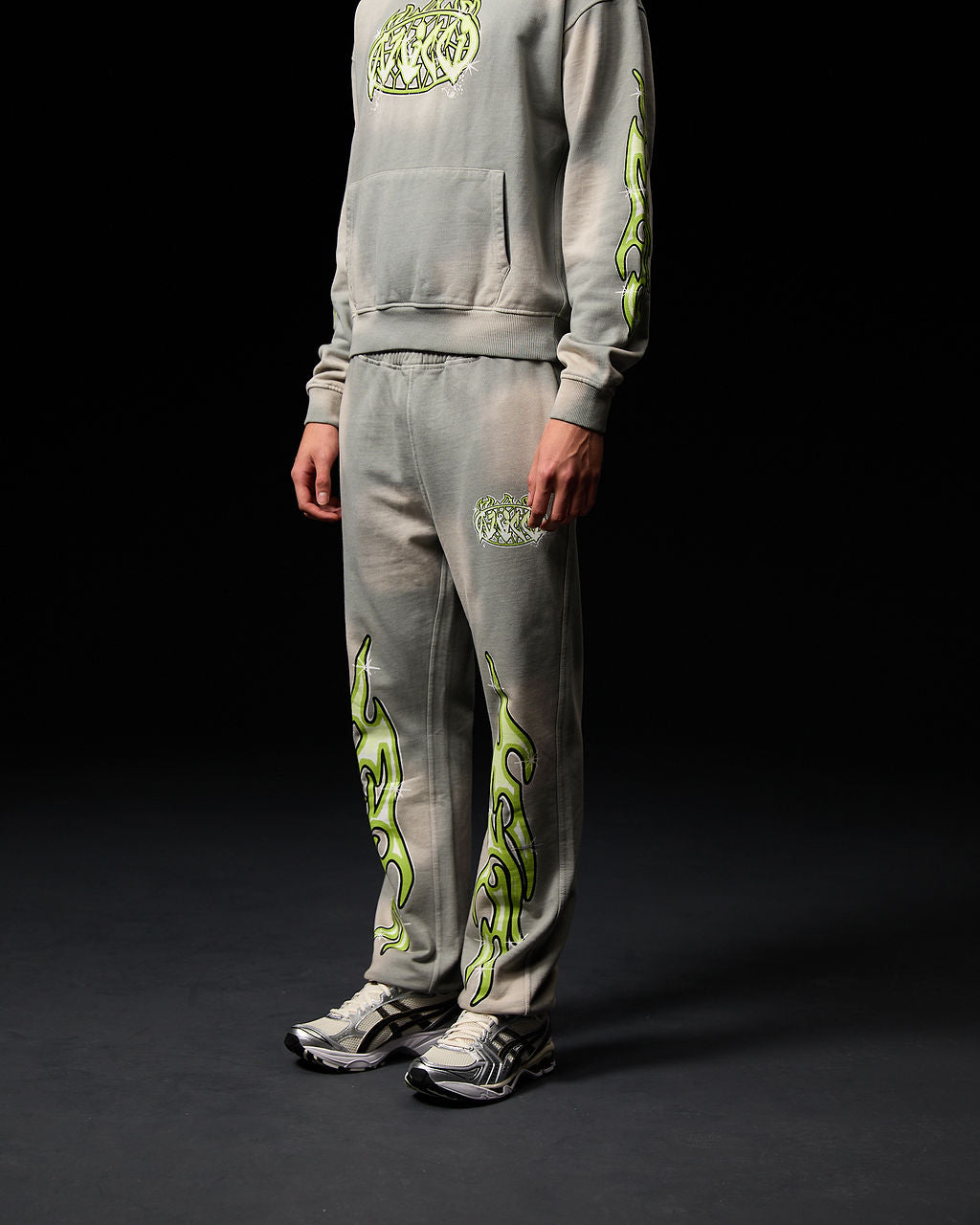 Paola Grafik Jogger Grau