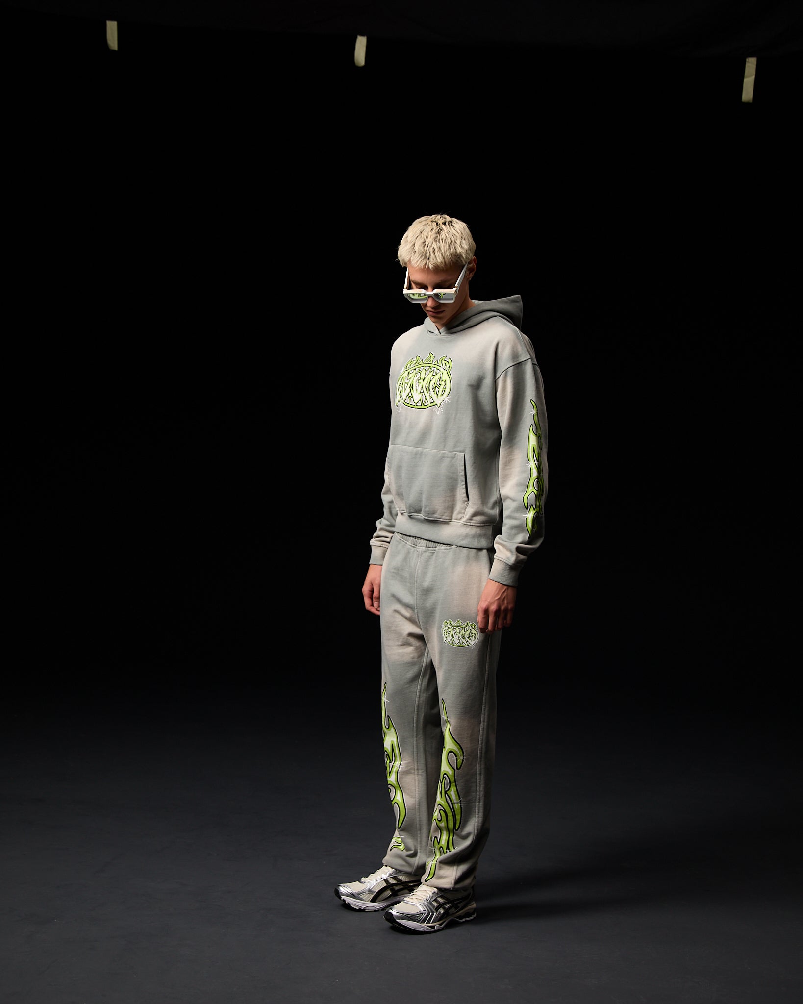 Paola Grafik Jogger Grau