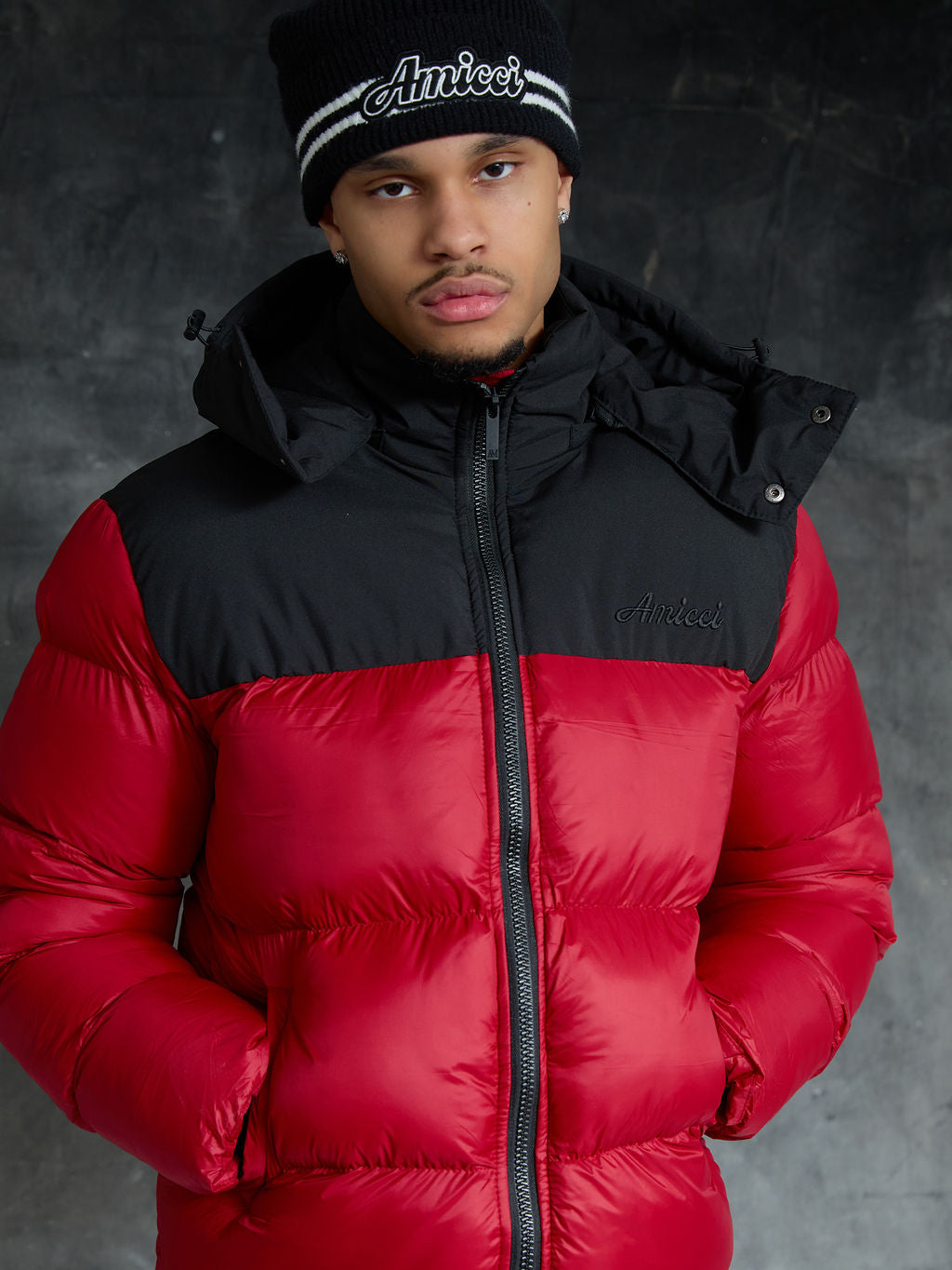 Bellezza Puffer-Jacke Rot