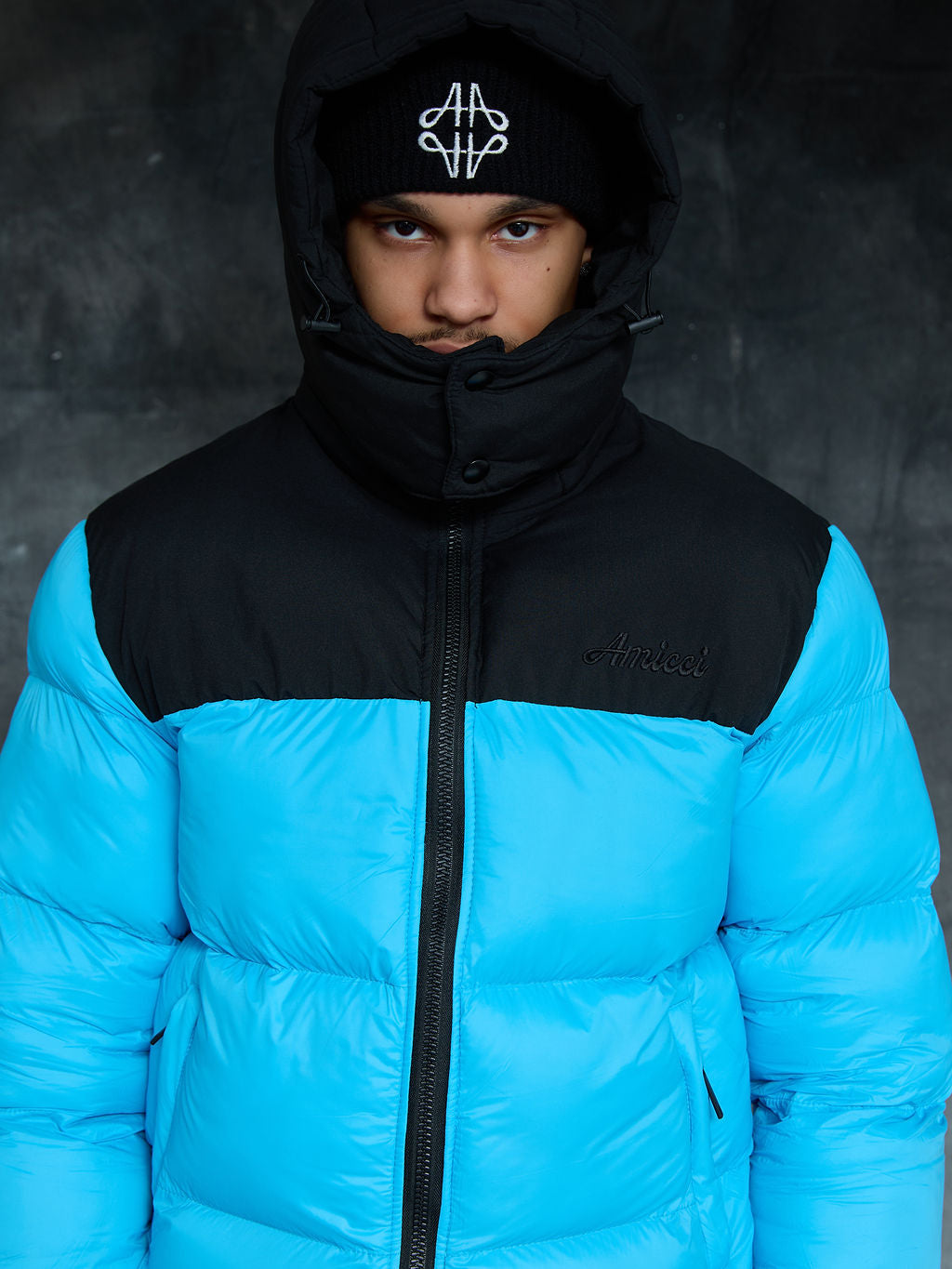 Bellezza Blaue Pufferjacke