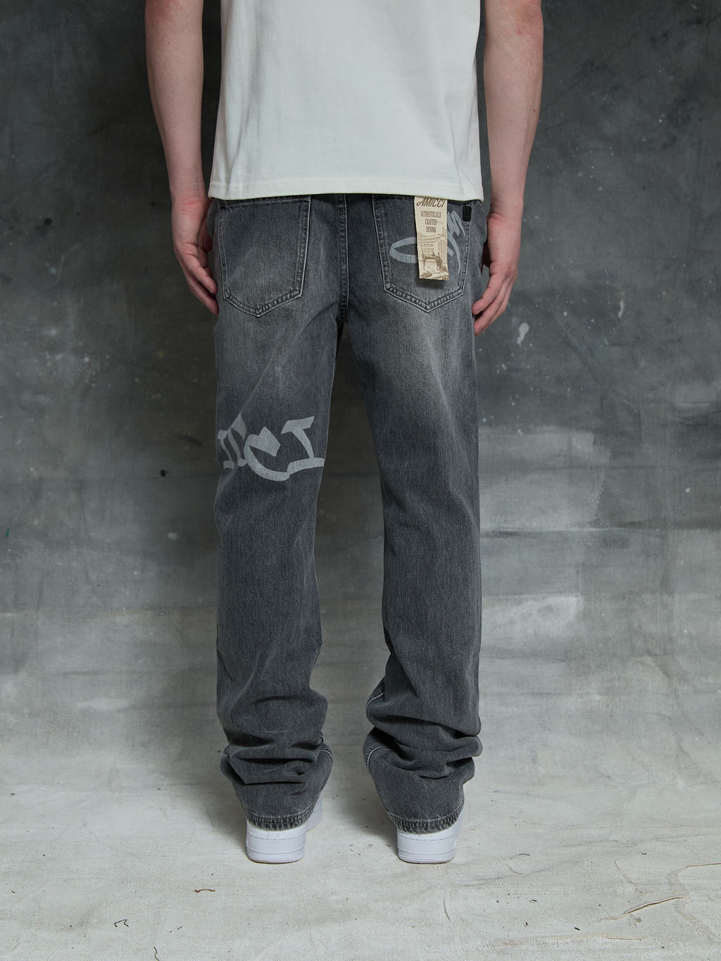 Ettore Hellgraue Flare-Jeans