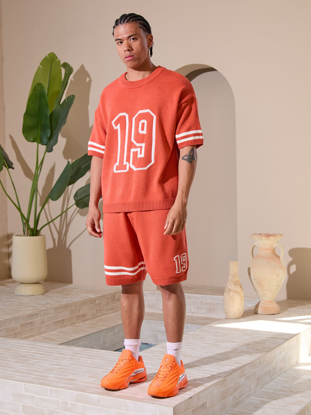 Nantes Knitted Shorts Orange