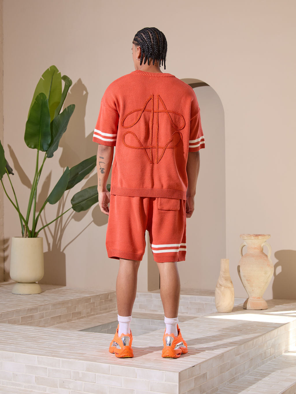 Conjunto de punto Nantes naranja