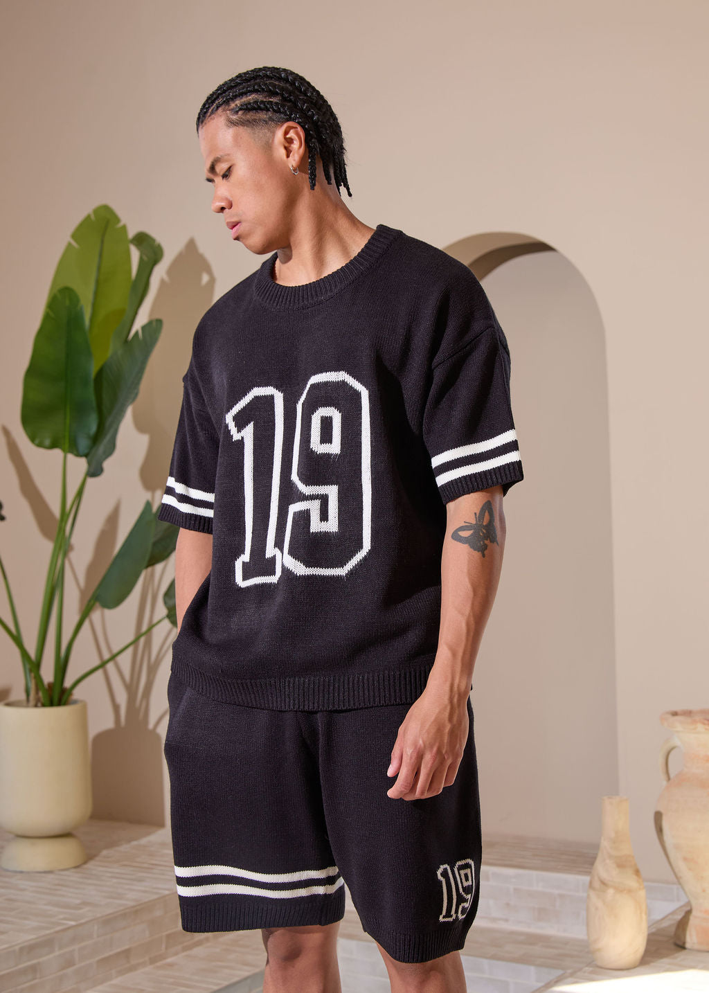 Conjunto de punto Nantes negro