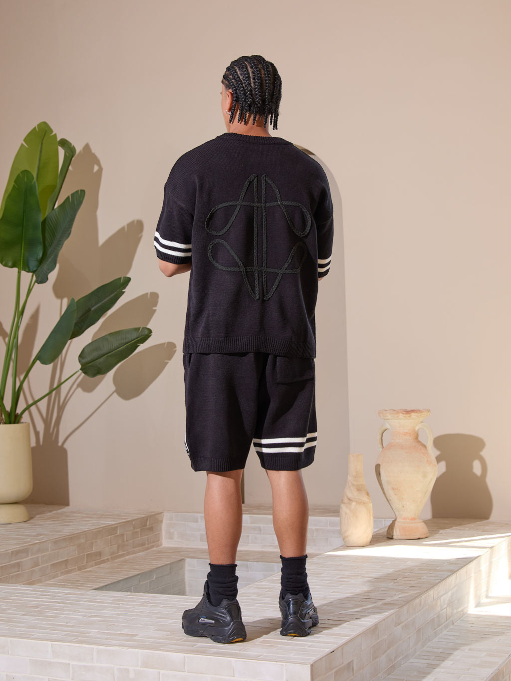 Conjunto de punto Nantes negro