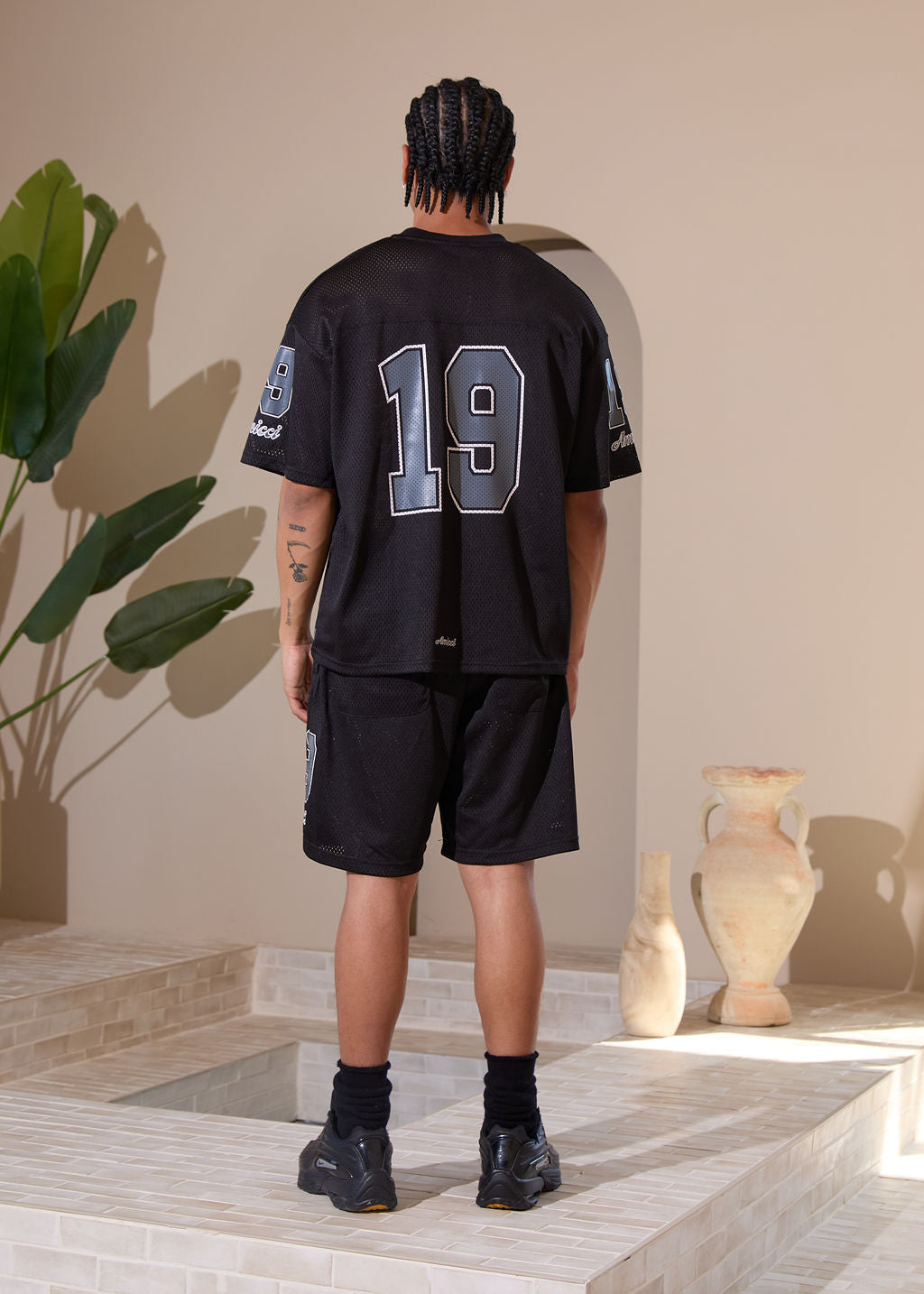 Macizo Mesh Jersey T-Shirt Schwarz