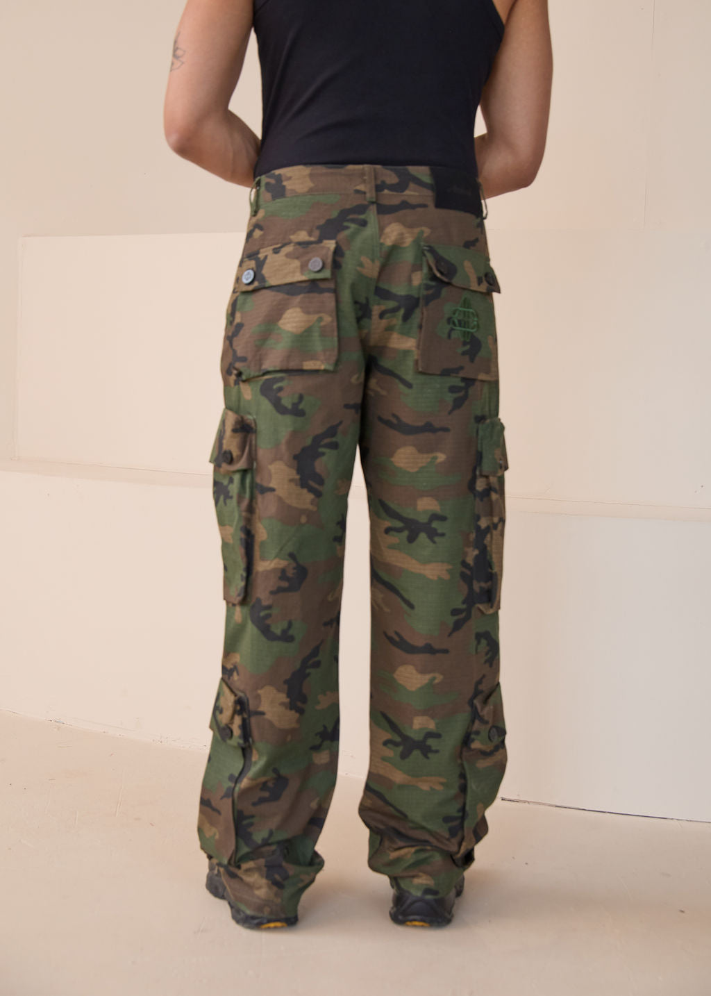 Pantalones Cargo Camo Verde Tabor