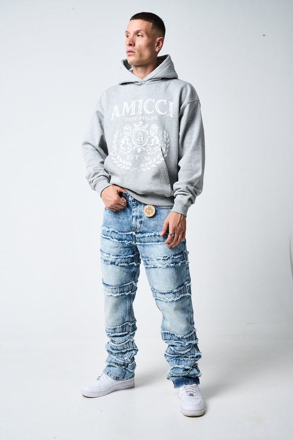 Caspian Stacked Jean Blue