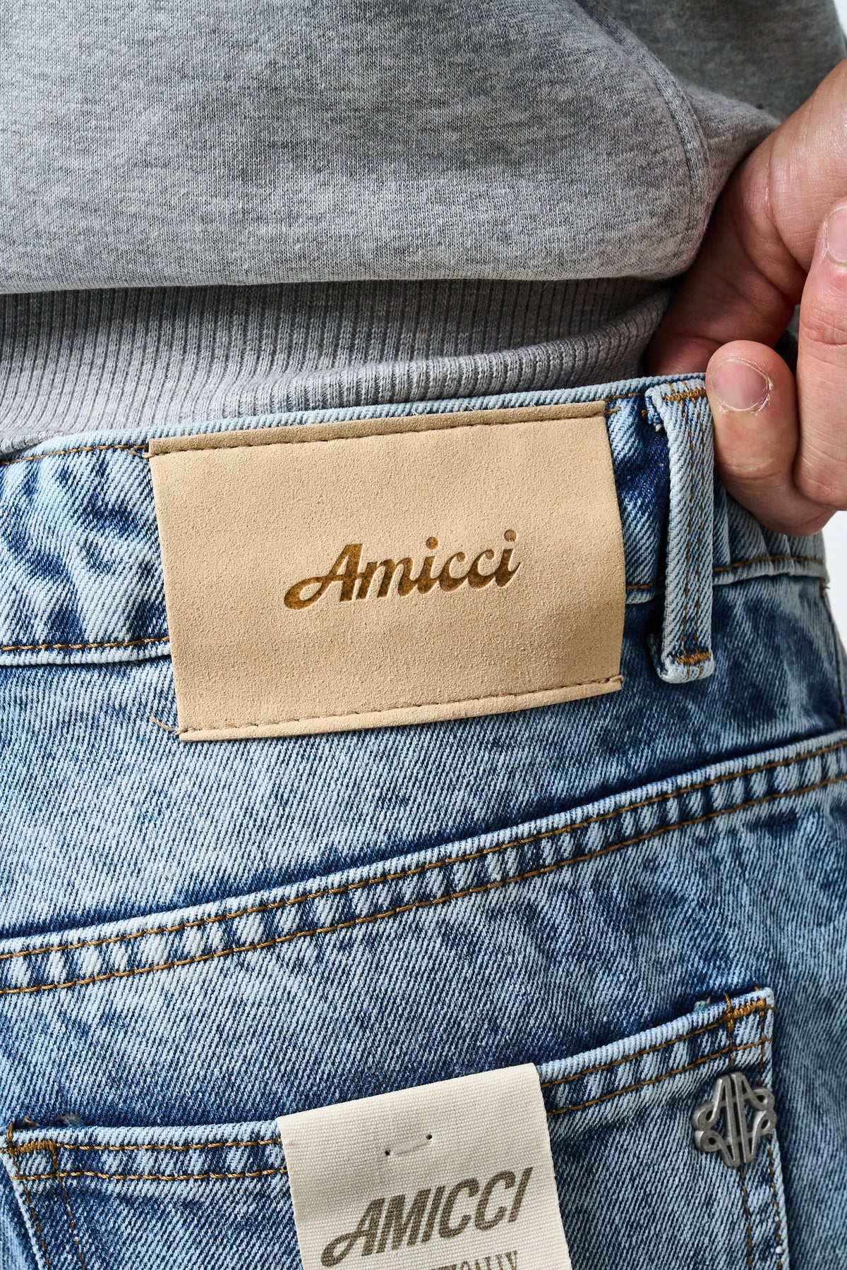 Caspian Stacked Jean Blue