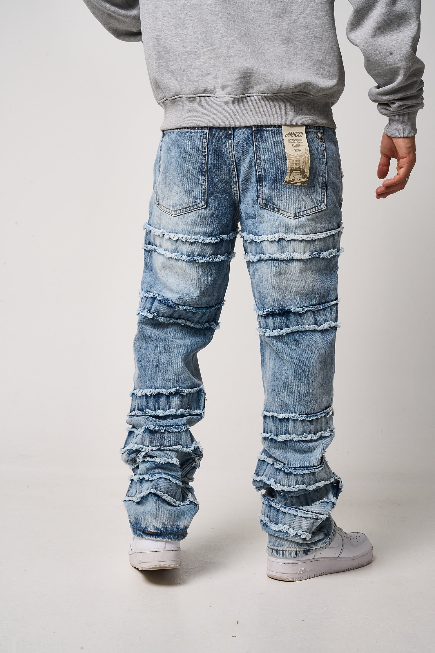 Caspian Stacked Jean Blue