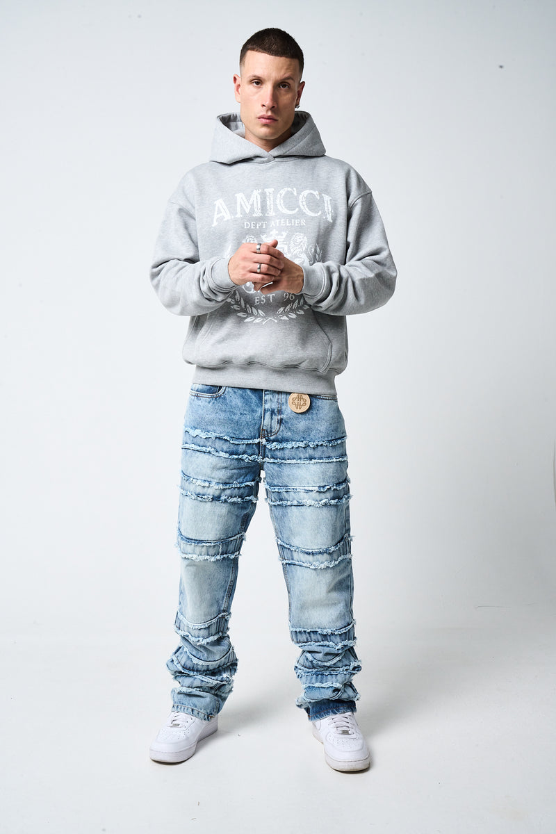 Caspian Stacked Jean Blue