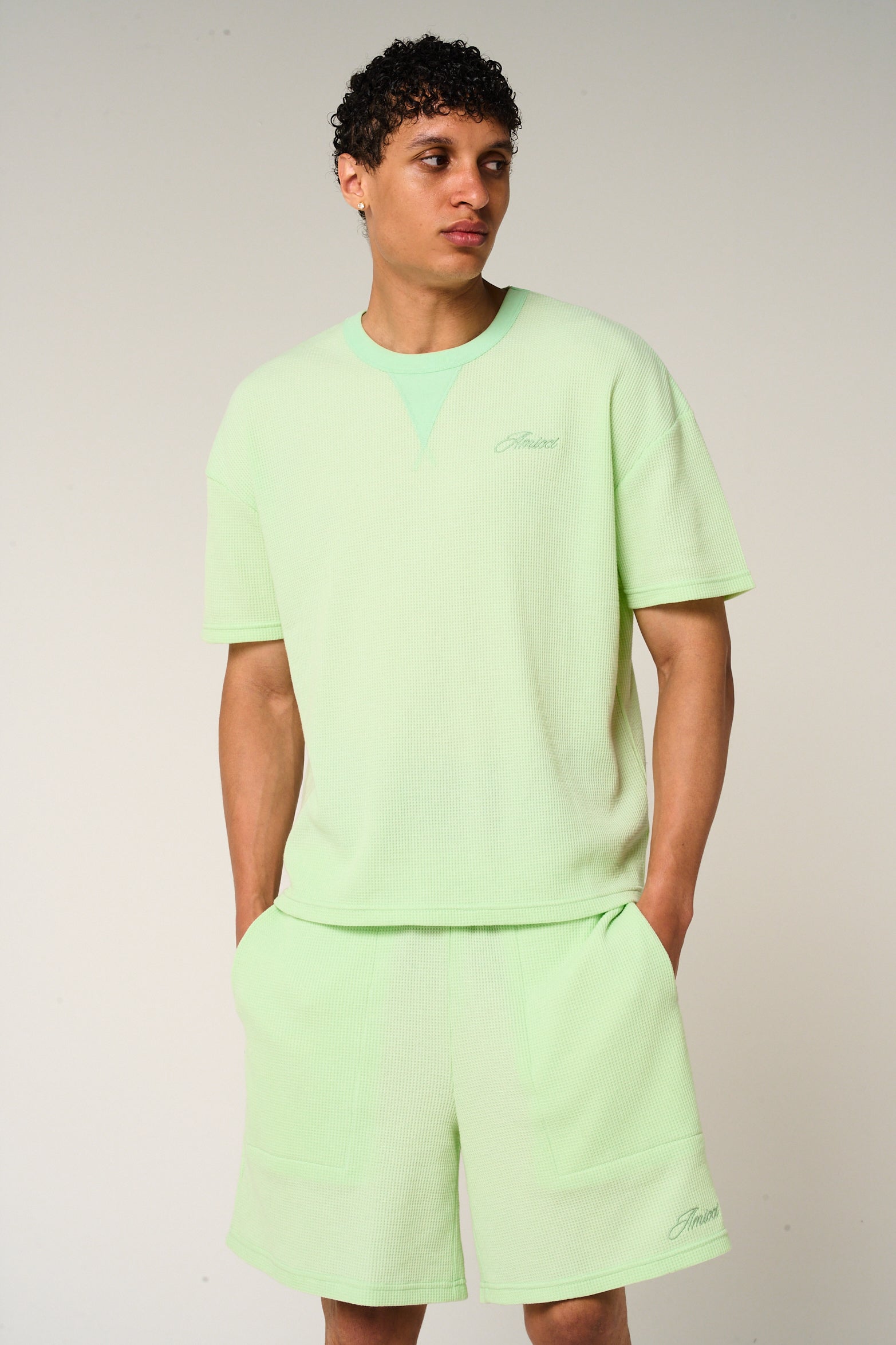 Tempest Waffle Knit Shorts Mint