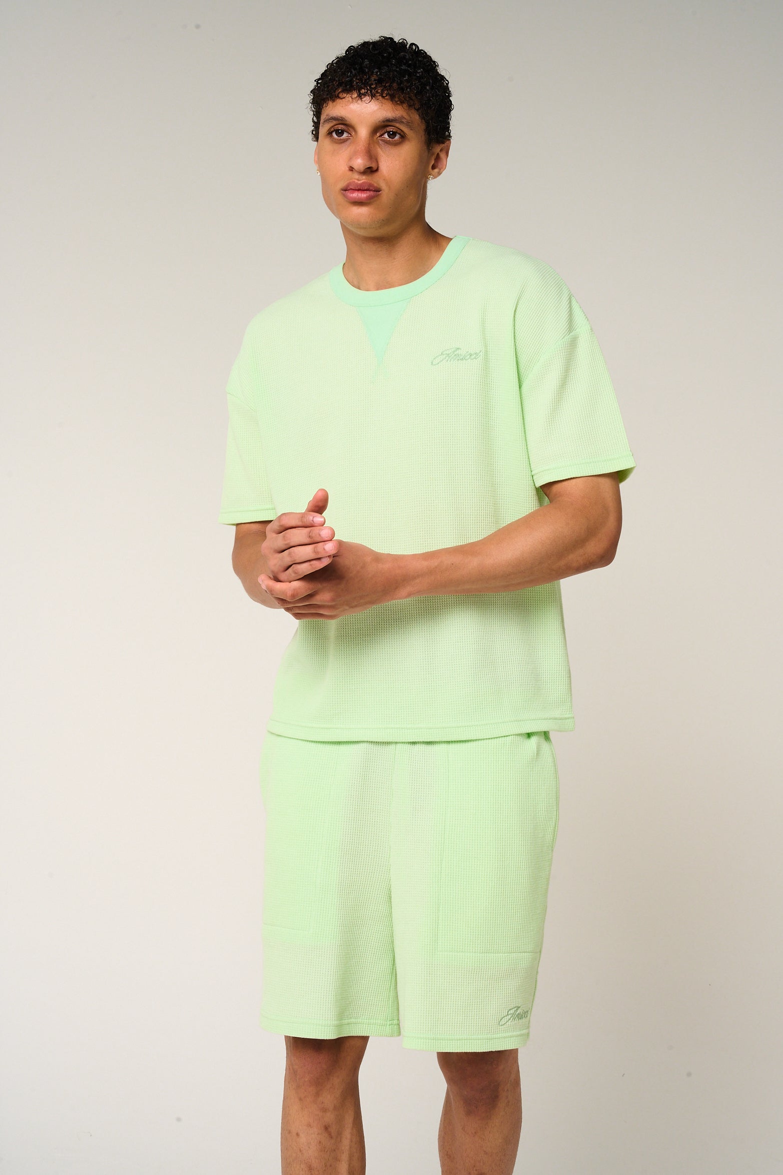 Tempest Waffle Knit Shorts Mint