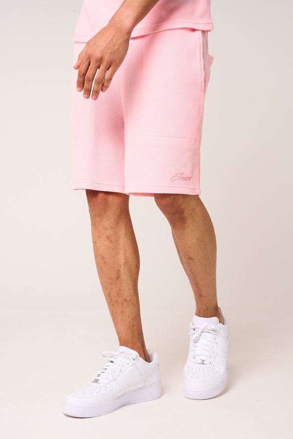 Tempest Waffle Knit Shorts Pink