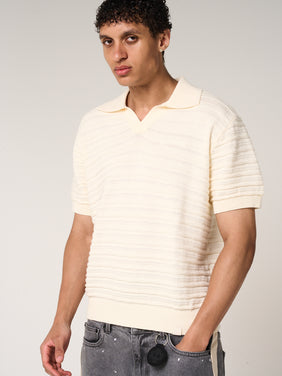 Dune Knitted Polo Cream