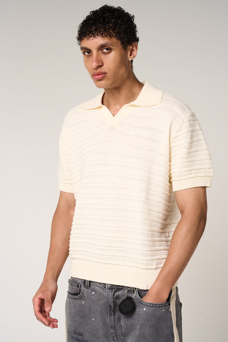 Dune Knitted Polo Cream