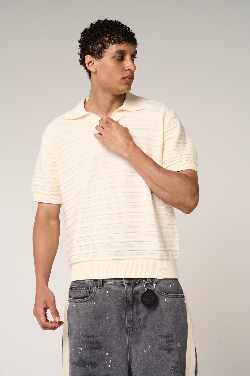 Dune Knitted Polo Cream
