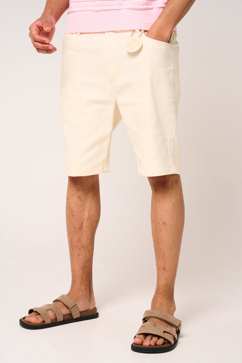 Sarito Cotton Twill Shorts Cream