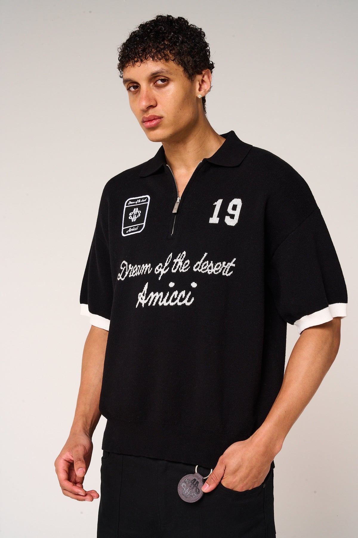 Reno Knitted Zip Polo