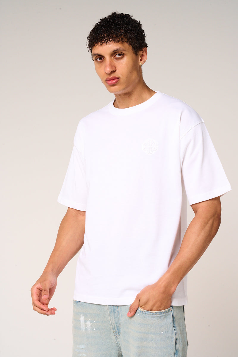 Karim Emblem Logo T Shirt White