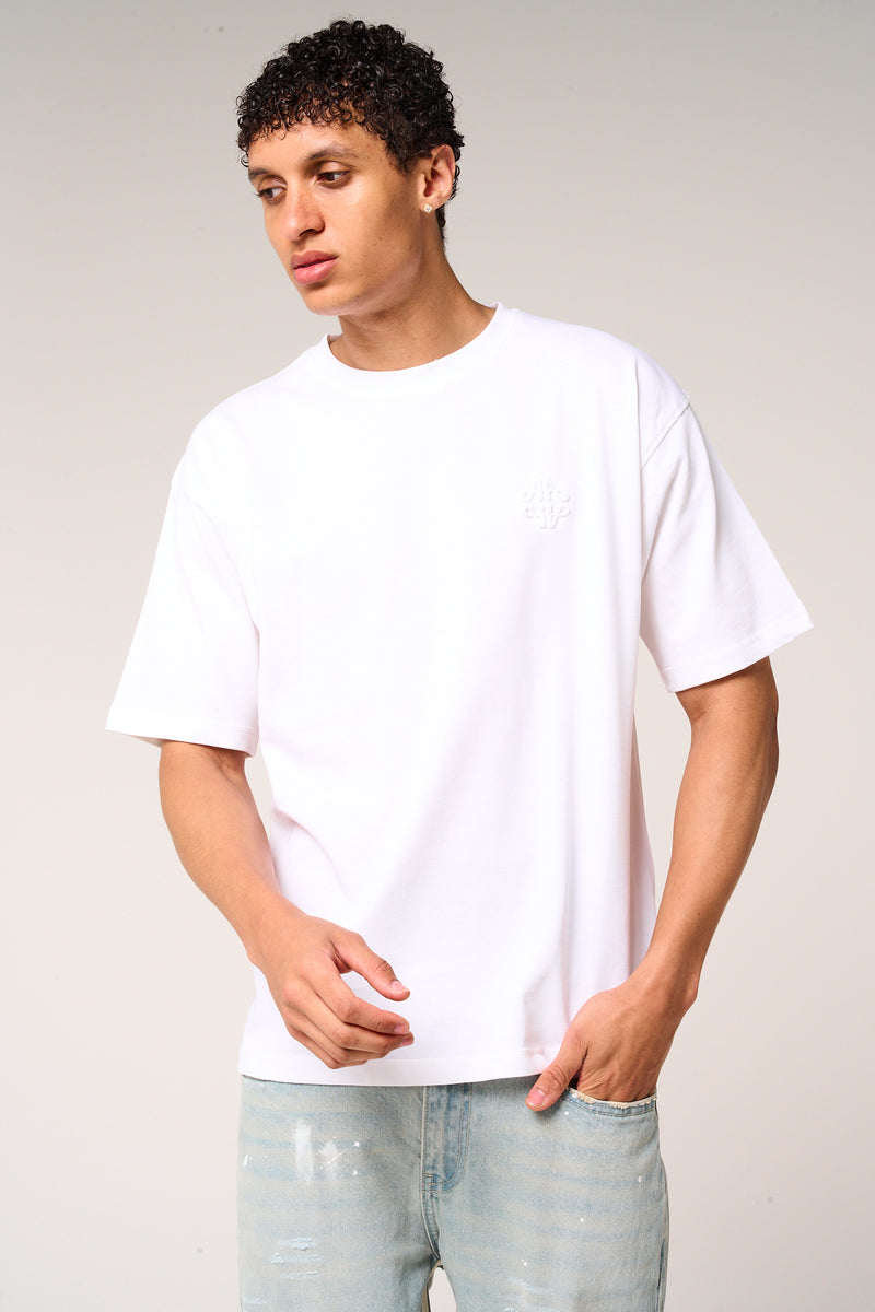 Karim Emblem Logo T Shirt White