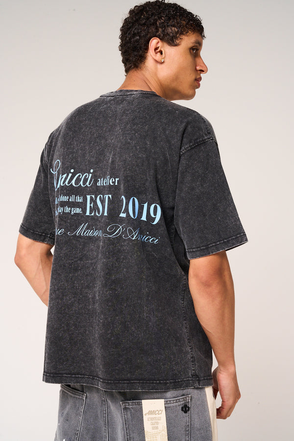 Renato Graphic T Shirt Washed black