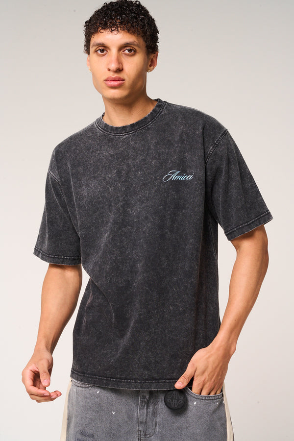 Renato Graphic T Shirt Washed black