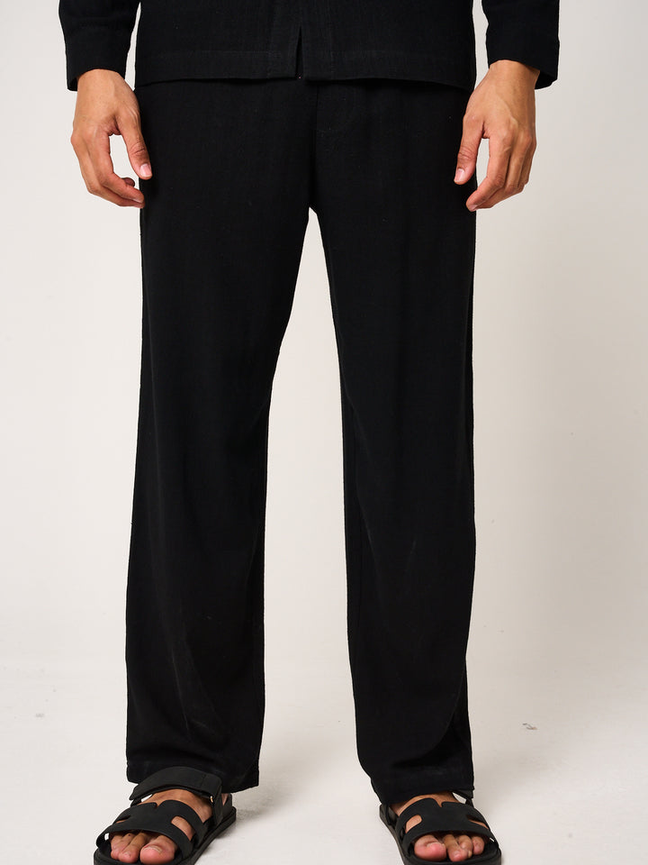 Vesper Linen Pants Black
