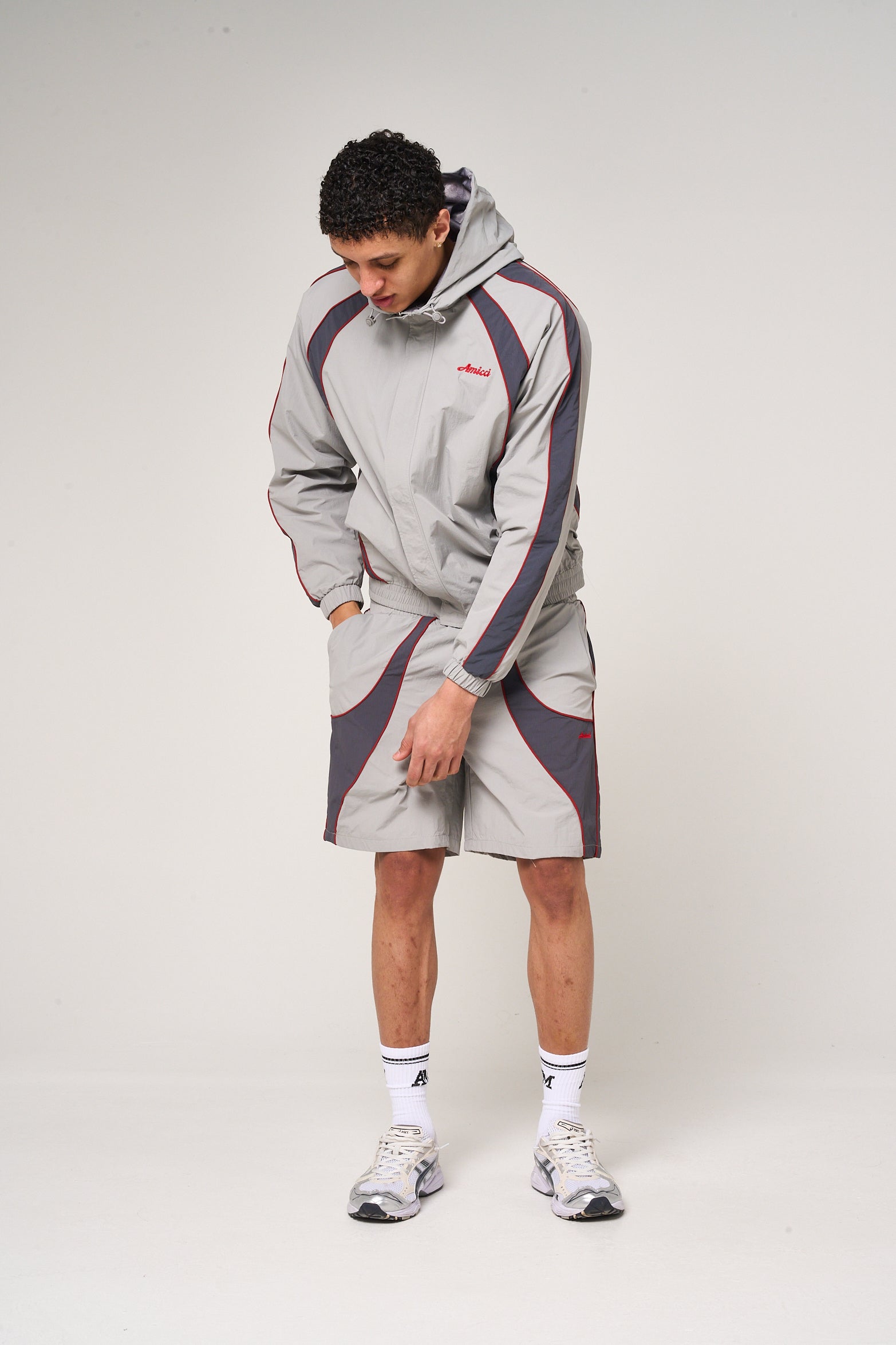 Placido Grey Shell Windbreaker