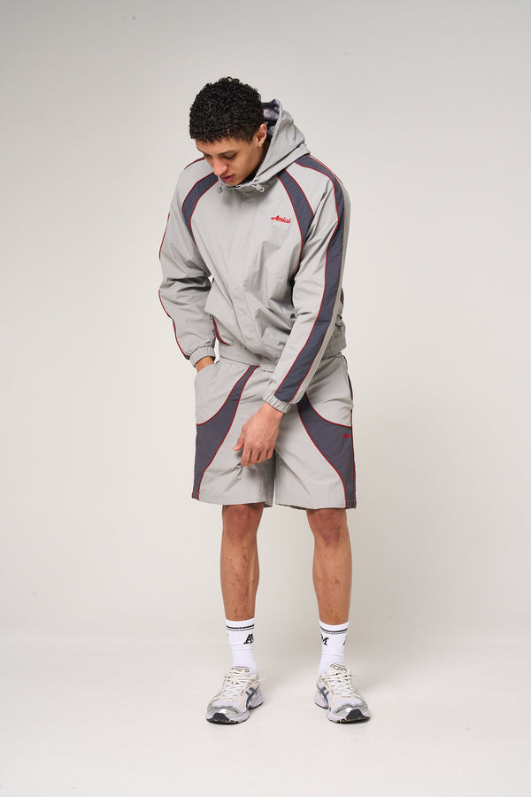 Placido Grey Shell Windbreaker