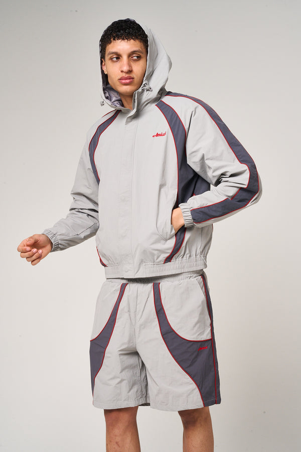 Placido Grey Shell Windbreaker