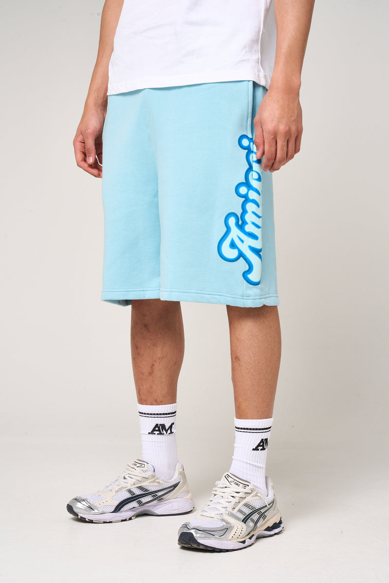 Rachid Puff Print Shorts Blue
