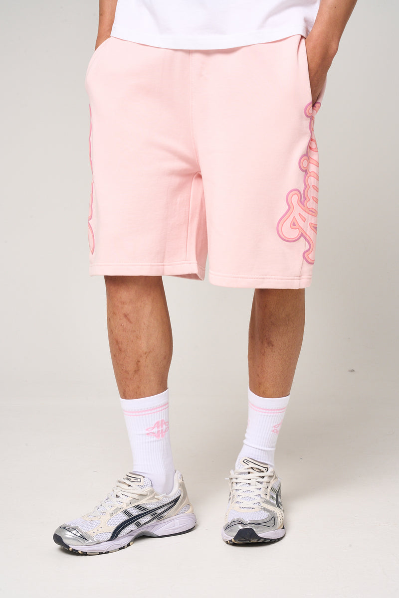 Rachid Puff Print Shorts Pink