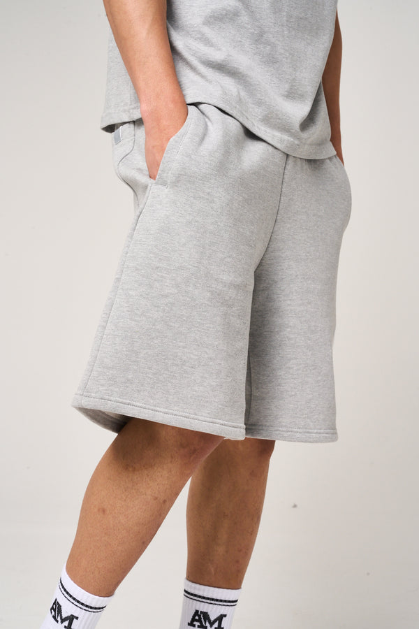 Fares Logo Embroidery Shorts Grey