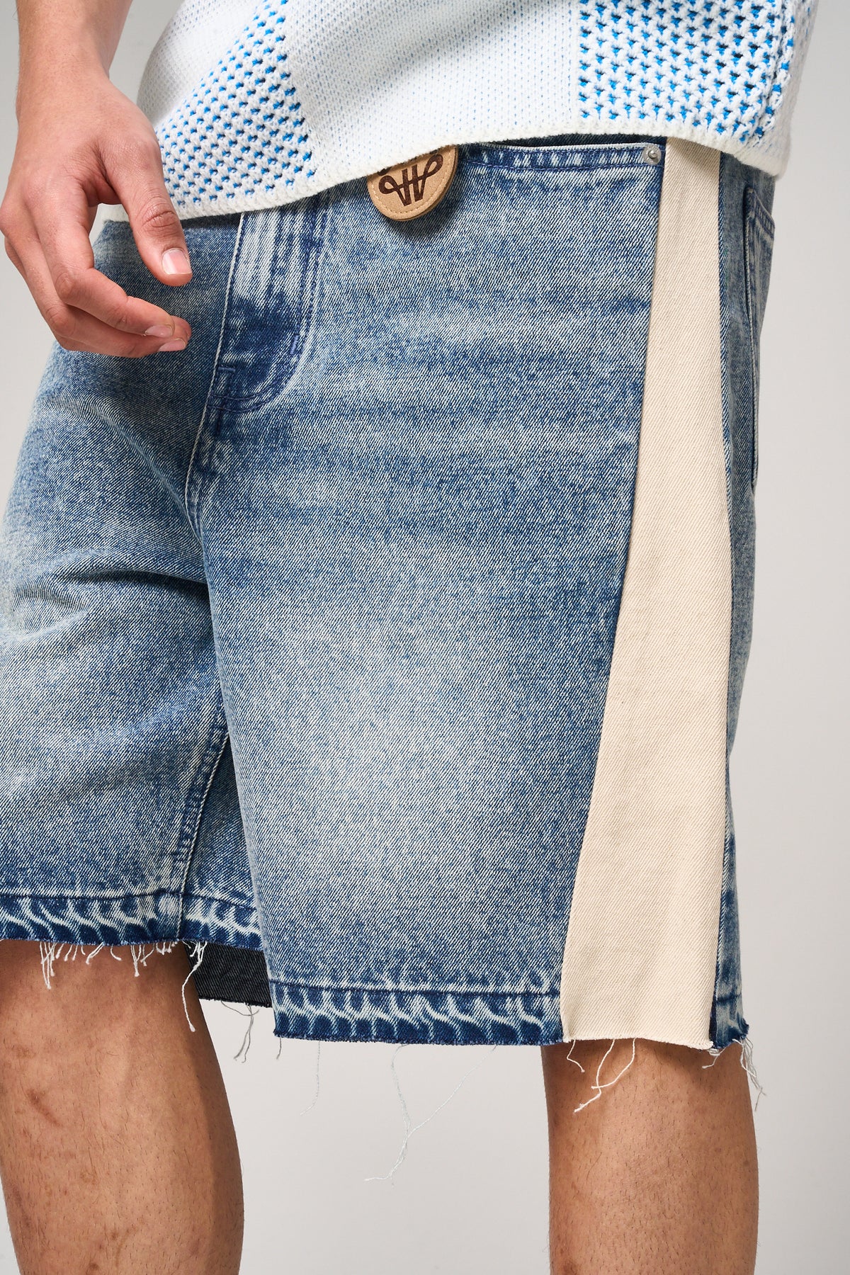Maranello Mid Blue Denim Shorts