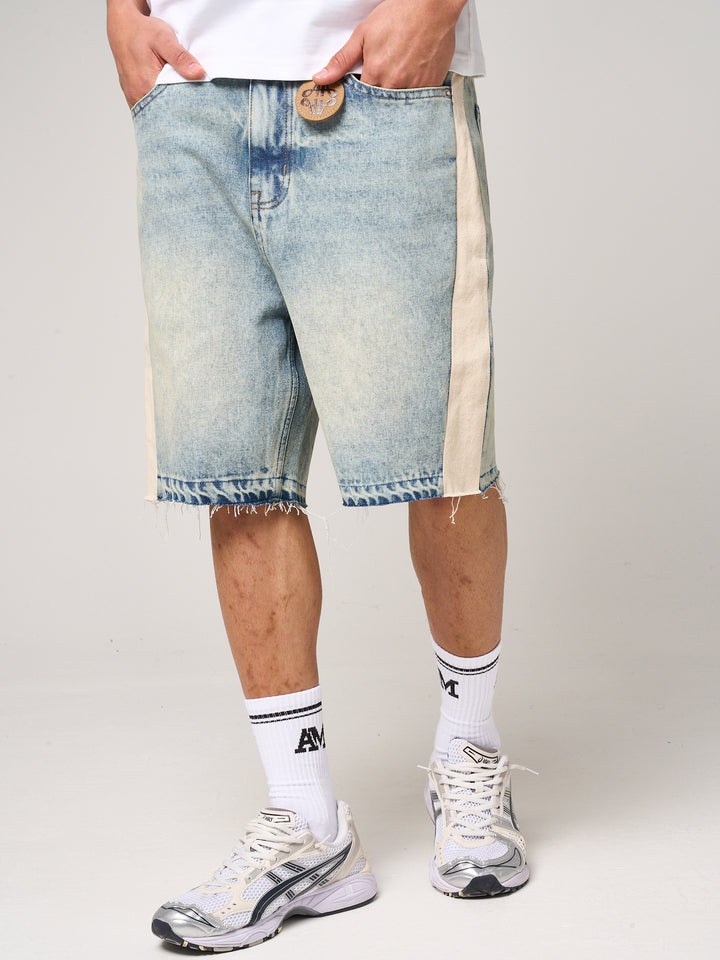 Maranello Tinted Blue Denim Shorts