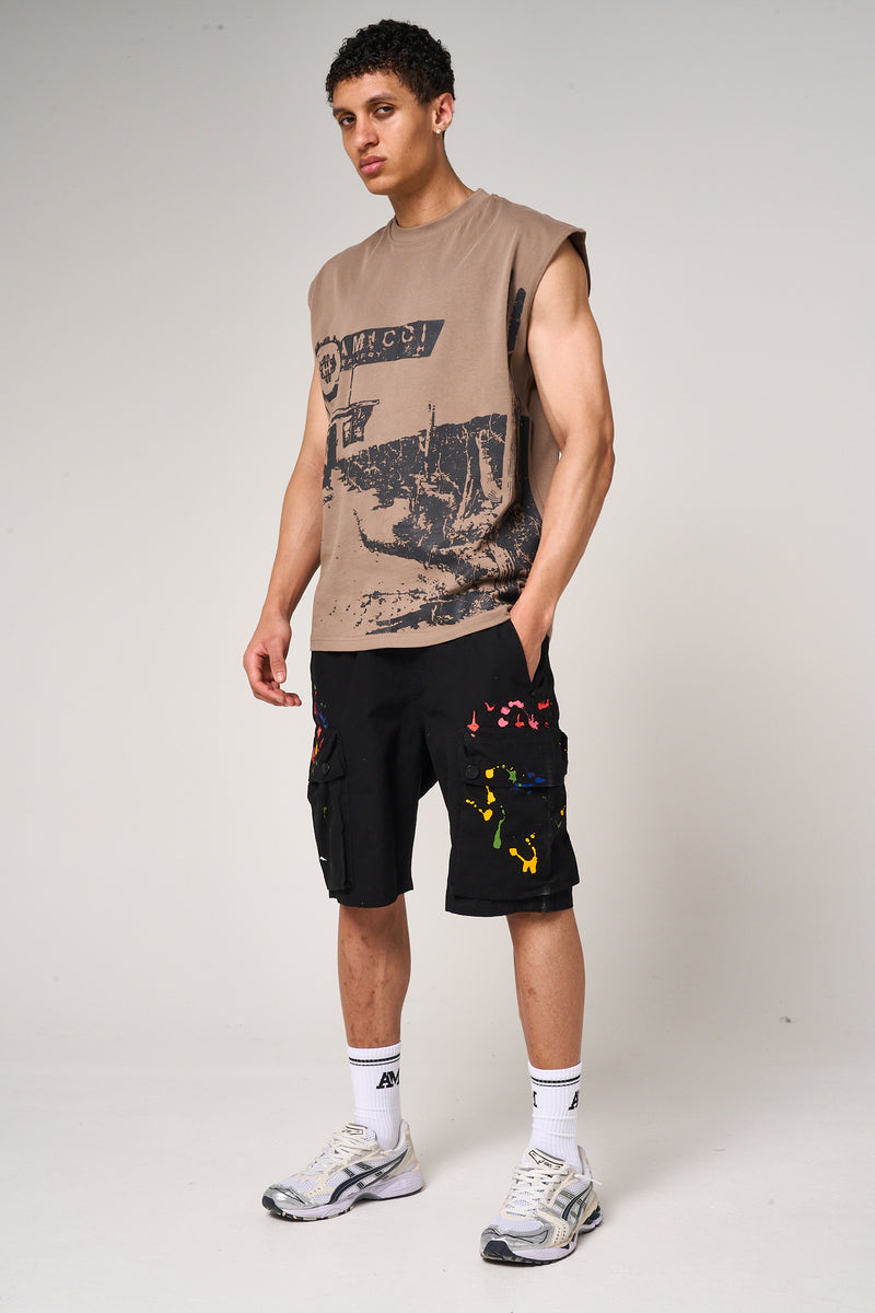 Route mouwloos t-shirt