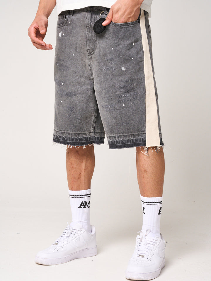 Maranello graue Denim-Shorts