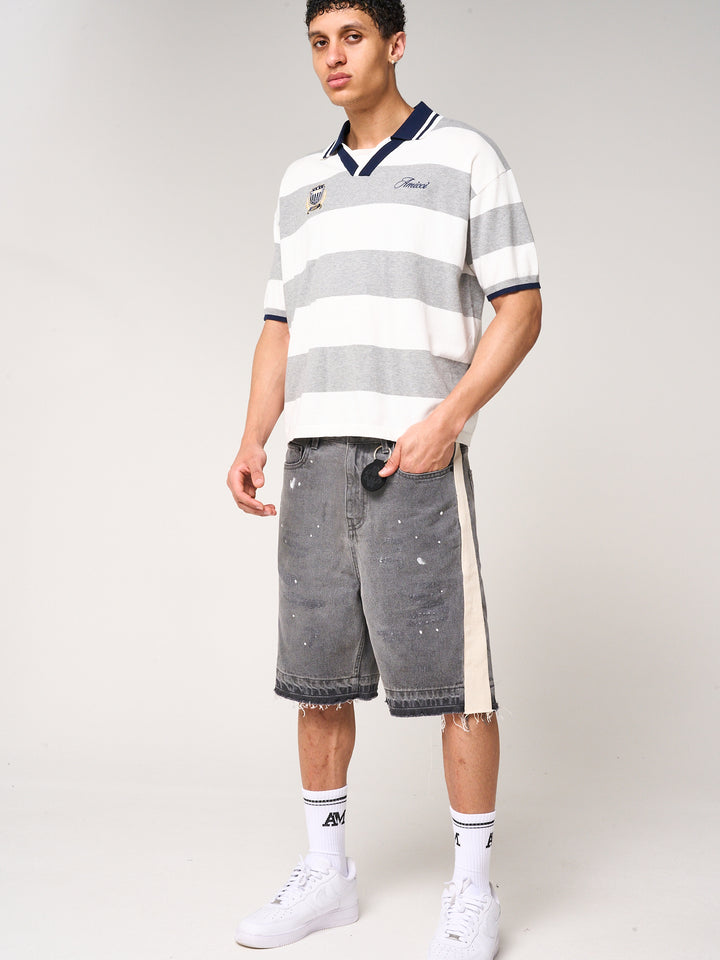 Maranello graue Denim-Shorts